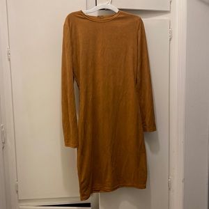 Suede Small/medium long sleeve dress